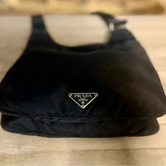 Prada Tessuto Black Nylon Crossbody Bag Purse